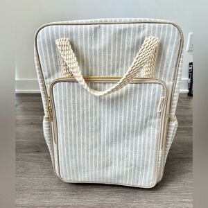 SoYoung Linen Striped Backpack